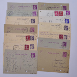 France lots de lettres, entiers du 20ème siècle neufs et oblitérés dans une boite.