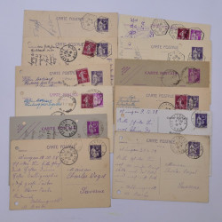 France lots de lettres, entiers du 20ème siècle neufs et oblitérés dans une boite.