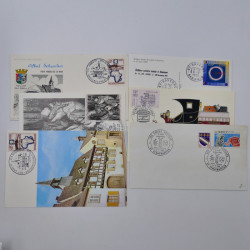France lot d'entiers postaux et divers cachets pour revente en une boite.