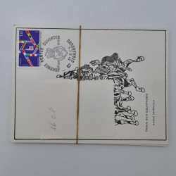 France lot d'entiers postaux et divers cachets pour revente en une boite.