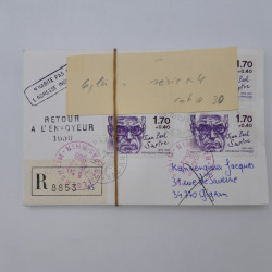 France lot d'entiers postaux et divers cachets pour revente en une boite.