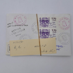 France lot d'entiers postaux et divers cachets pour revente en une boite.
