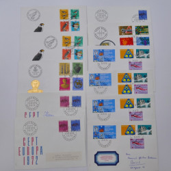 Suisse lot de +200 enveloppes premier jour FDC 1963-1983 en une boite.