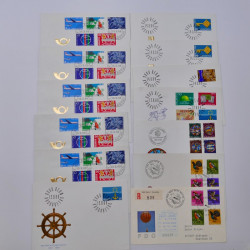 Suisse lot de +200 enveloppes premier jour FDC 1963-1983 en une boite.