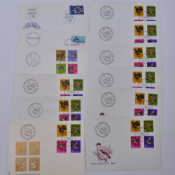 Suisse lot de +200 enveloppes premier jour FDC 1963-1983 en une boite.