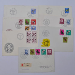 Suisse lot de +200 enveloppes premier jour FDC 1963-1983 en une boite.