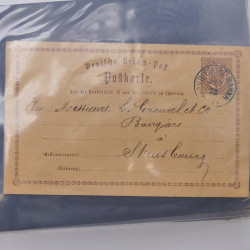 Allemagne lot de +100 lettres, entiers postaux 1873-1977 oblitérés.