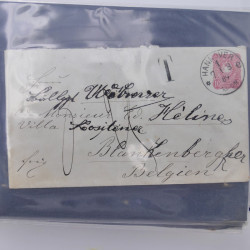 Allemagne lot de +100 lettres, entiers postaux 1873-1977 oblitérés.