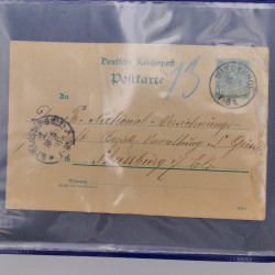 Allemagne lot de +100 lettres, entiers postaux 1873-1977 oblitérés.