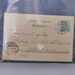 Allemagne lot de +100 lettres, entiers postaux 1873-1977 oblitérés.