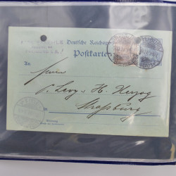 Allemagne lot de +100 lettres, entiers postaux 1873-1977 oblitérés.
