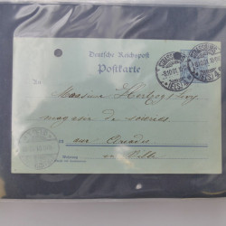 Allemagne lot de +100 lettres, entiers postaux 1873-1977 oblitérés.