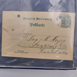 Allemagne lot de +100 lettres, entiers postaux 1873-1977 oblitérés.