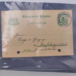 Allemagne lot de +100 lettres, entiers postaux 1873-1977 oblitérés.