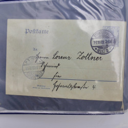 Allemagne lot de +100 lettres, entiers postaux 1873-1977 oblitérés.