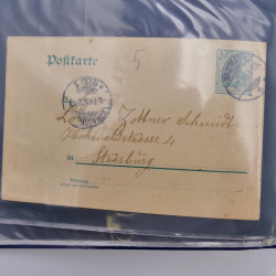 Allemagne lot de +100 lettres, entiers postaux 1873-1977 oblitérés.
