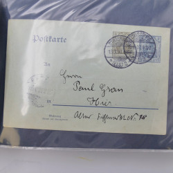 Allemagne lot de +100 lettres, entiers postaux 1873-1977 oblitérés.