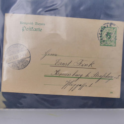 Allemagne lot de +100 lettres, entiers postaux 1873-1977 oblitérés.