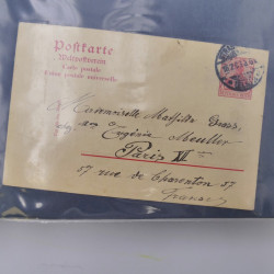 Allemagne lot de +100 lettres, entiers postaux 1873-1977 oblitérés.