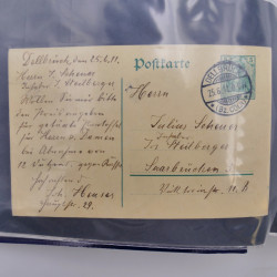 Allemagne lot de +100 lettres, entiers postaux 1873-1977 oblitérés.