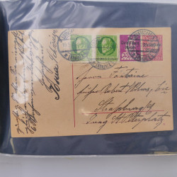 Allemagne lot de +100 lettres, entiers postaux 1873-1977 oblitérés.