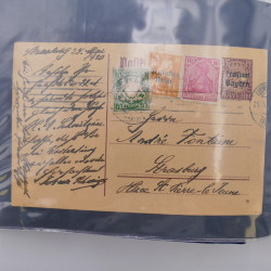 Allemagne lot de +100 lettres, entiers postaux 1873-1977 oblitérés.