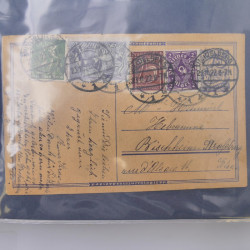 Allemagne lot de +100 lettres, entiers postaux 1873-1977 oblitérés.