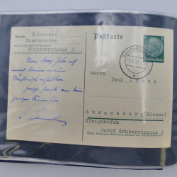 Allemagne lot de +100 lettres, entiers postaux 1873-1977 oblitérés.