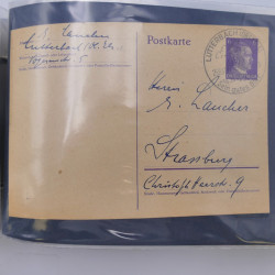 Allemagne lot de +100 lettres, entiers postaux 1873-1977 oblitérés.