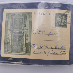 Allemagne lot de +100 lettres, entiers postaux 1873-1977 oblitérés.