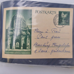 Allemagne lot de +100 lettres, entiers postaux 1873-1977 oblitérés.