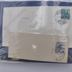 Allemagne lot de +100 lettres, entiers postaux 1873-1977 oblitérés.