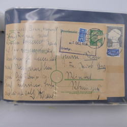 Allemagne lot de +100 lettres, entiers postaux 1873-1977 oblitérés.