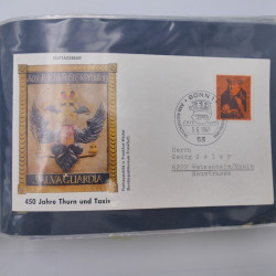 Allemagne lot de +100 lettres, entiers postaux 1873-1977 oblitérés.