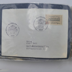 Allemagne lot de +100 lettres, entiers postaux 1873-1977 oblitérés.