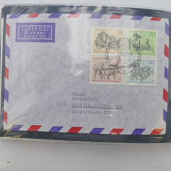 Allemagne lot de +100 lettres, entiers postaux 1873-1977 oblitérés.
