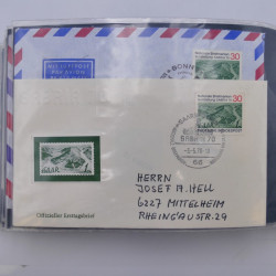 Allemagne lot de +100 lettres, entiers postaux 1873-1977 oblitérés.