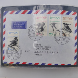 Allemagne lot de +100 lettres, entiers postaux 1873-1977 oblitérés.