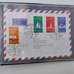 Allemagne lot de +100 lettres, entiers postaux 1873-1977 oblitérés.