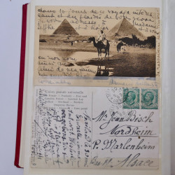 Egypte lot de 30 cartes postales 1898-1927 en un album.