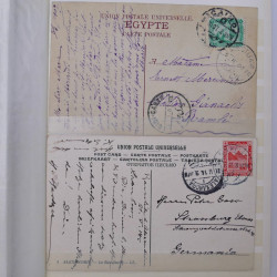 Egypte lot de 30 cartes postales 1898-1927 en un album.