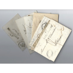 Marque postale 67 Strasbourg N°34a sur 8 plis entre 1824-1829.