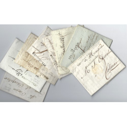 Marque postale 67 Strasbourg N°27 sur 8 plis entre 1796-1803.