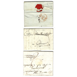 Marque postale 67 Strasbourg N°27 sur 8 plis entre 1796-1803.