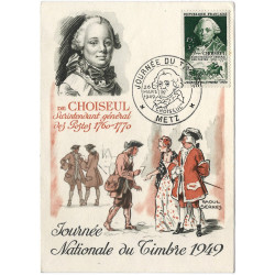 Choiseul timbre de France N°828 oblitéré sur carte maximum.