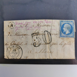 Lot de 100 lettres, plis de France 1813-1938 en un album. Lot de 100 lettres, plis de France 1813-1938 en un album.