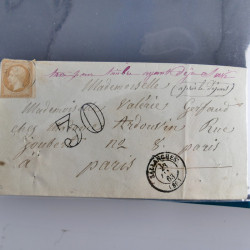 Lot de 100 lettres, plis de France 1813-1938 en un album. Lot de 100 lettres, plis de France 1813-1938 en un album.