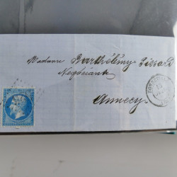 Lot de 100 lettres, plis de France 1813-1938 en un album. Lot de 100 lettres, plis de France 1813-1938 en un album.