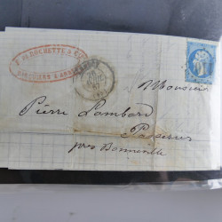 Lot de 100 lettres, plis de France 1813-1938 en un album. Lot de 100 lettres, plis de France 1813-1938 en un album.