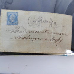 Lot de 100 lettres, plis de France 1813-1938 en un album. Lot de 100 lettres, plis de France 1813-1938 en un album.